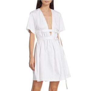 ALTUZARRA Malik Plunging D-Ring Mini Dress size 42/us size 10